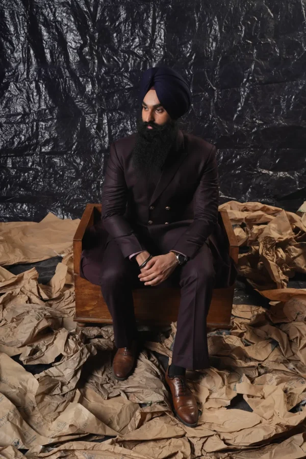 Wine Bandhgala with Pants - Image 4