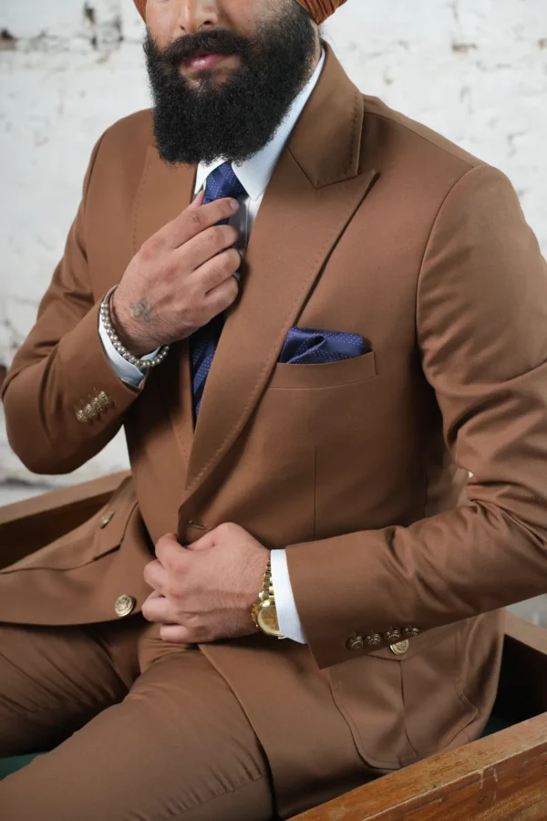 Saddle Brown Business Suit - Image 3