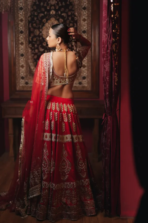 Red bridal lehenga