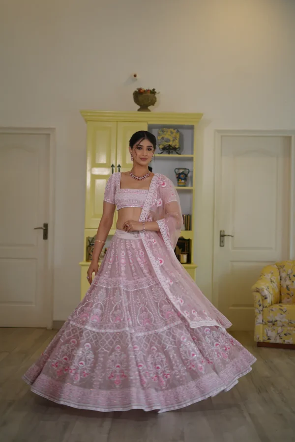 Fairy Dust Pink Lehenga - Image 4