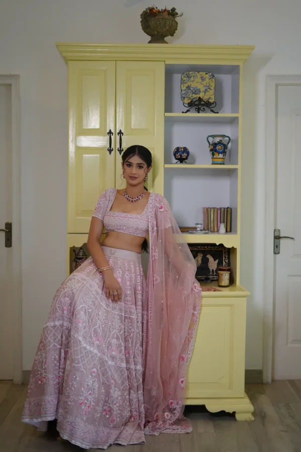 Fairy Dust Pink Lehenga - Image 5