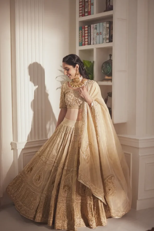 Golden Mirage Wedding Lehenga