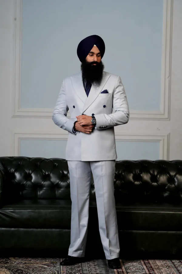 Grey Empire Double-Breasted Suit