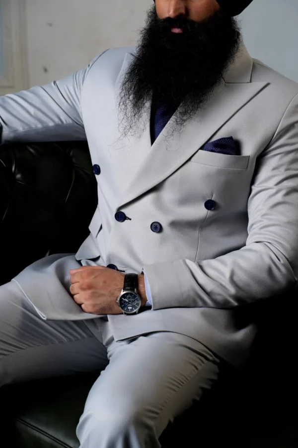 Grey Empire Double-Breasted Suit - Image 3