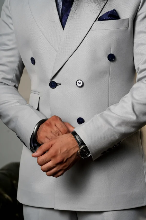 Grey Empire Double-Breasted Suit - Image 2