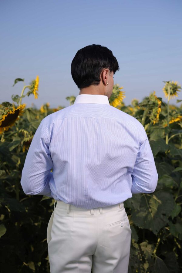 Soft Blue Emblem Shirt - Image 3